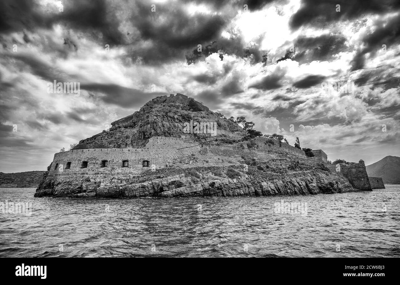 Ancient ruins of a fortified leper colony. The fortress was built by ...