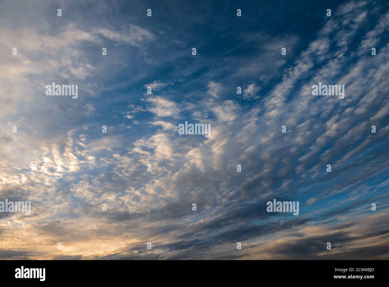 Clouds and sunset. Colorful sunset. Russia Stock Photo