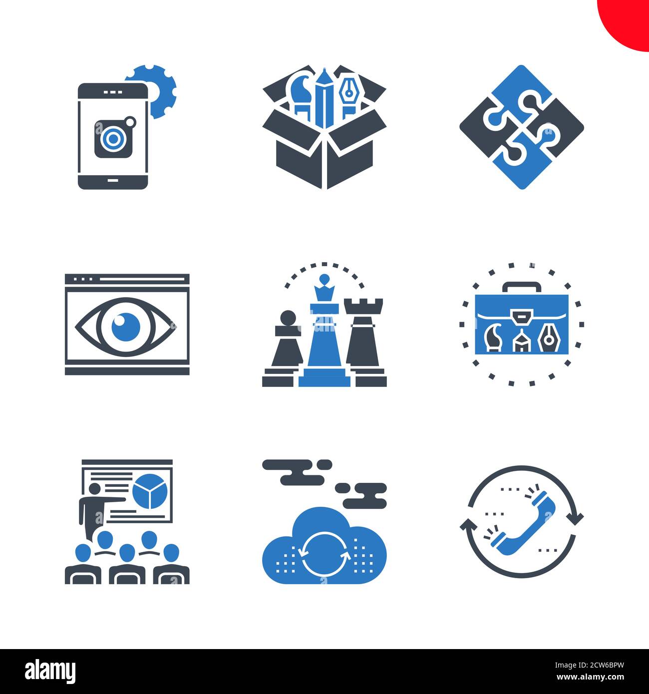 Seo and web opimization icons set Stock Vector