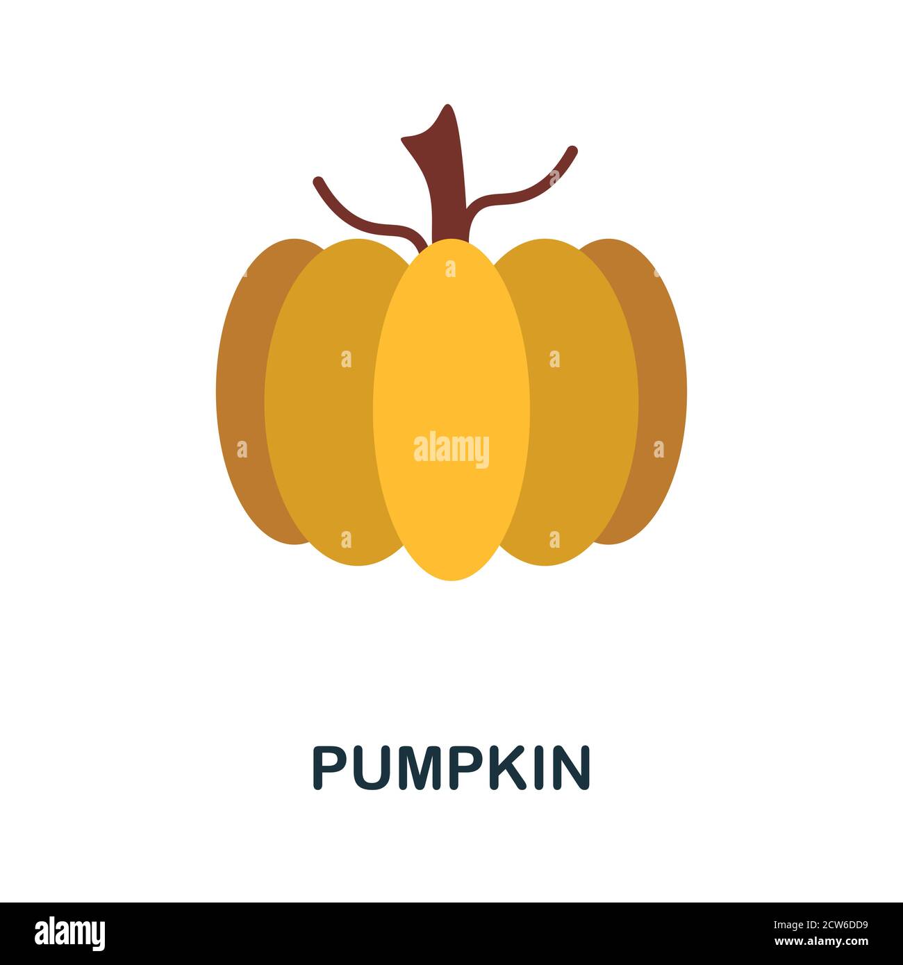 Pumpkin icon. Simple element from autumn collection. Creative Pumpkin icon for web design, templates, infographics and more Stock Vector