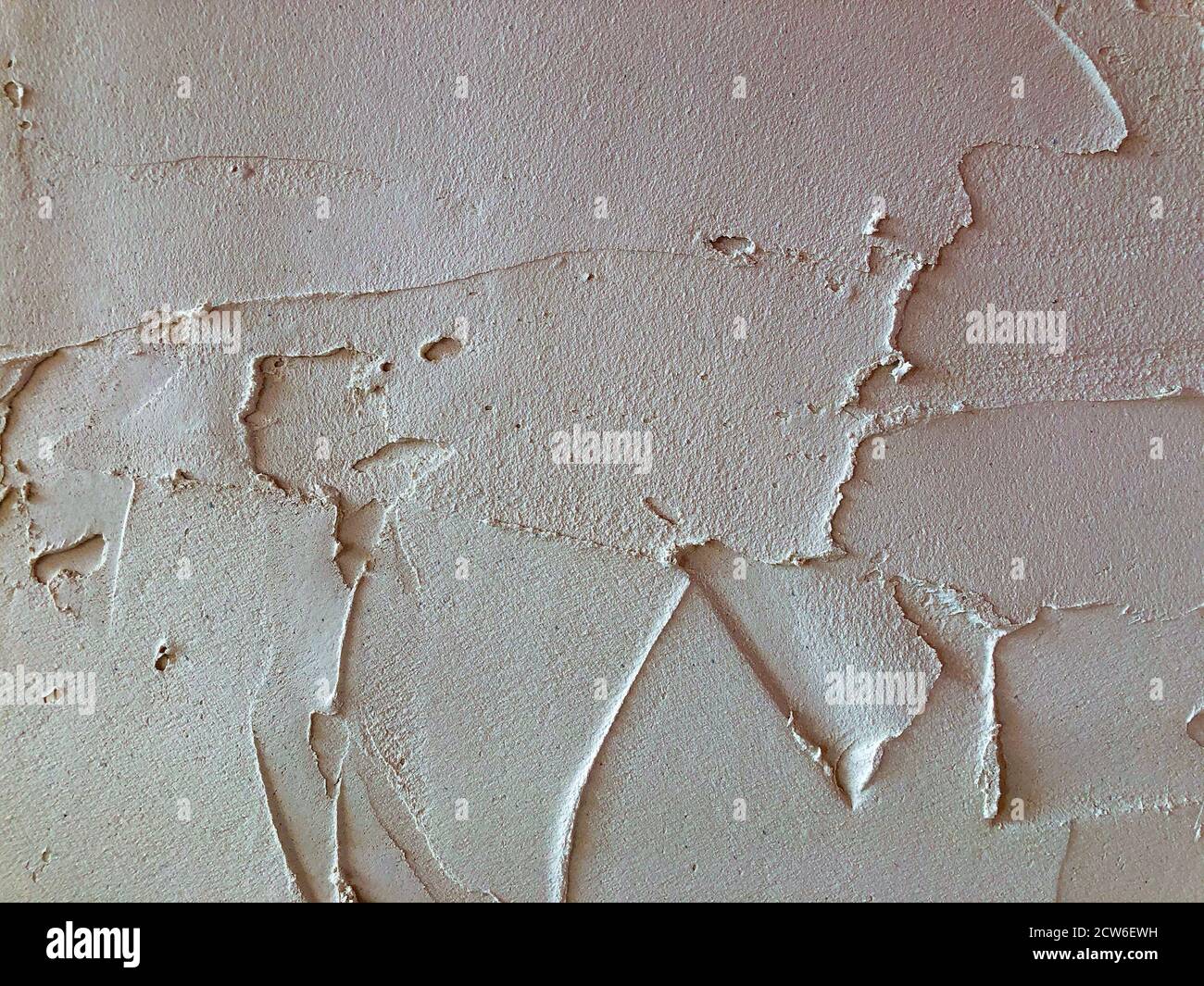 Textured plaster. White wall stucco texture. Plastered background Stock Photo