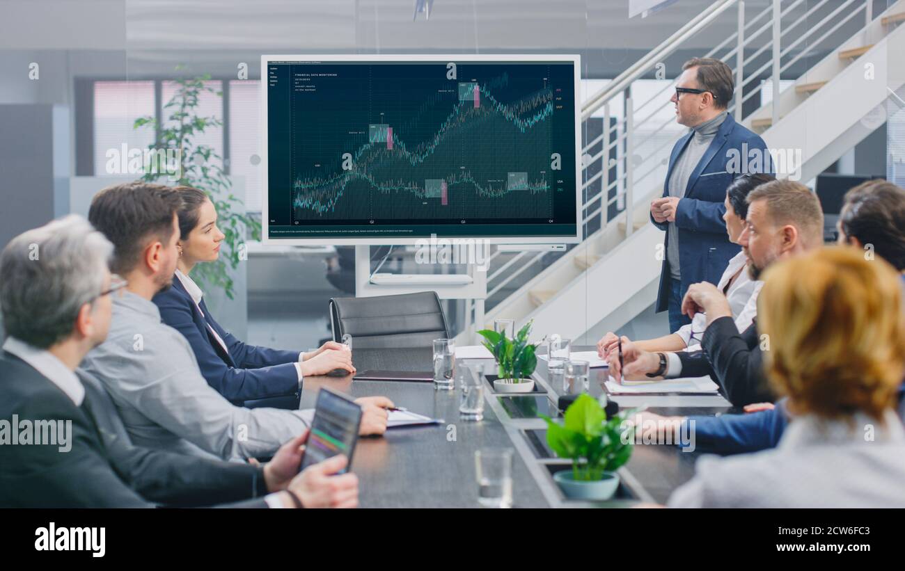 In Corporate Meeting Room Creative Director Uses Digital Interactive