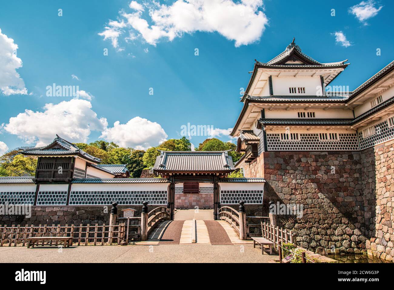 Kanazawa Castle in Kanazawa, Ishikawa, Japan Stock Photo