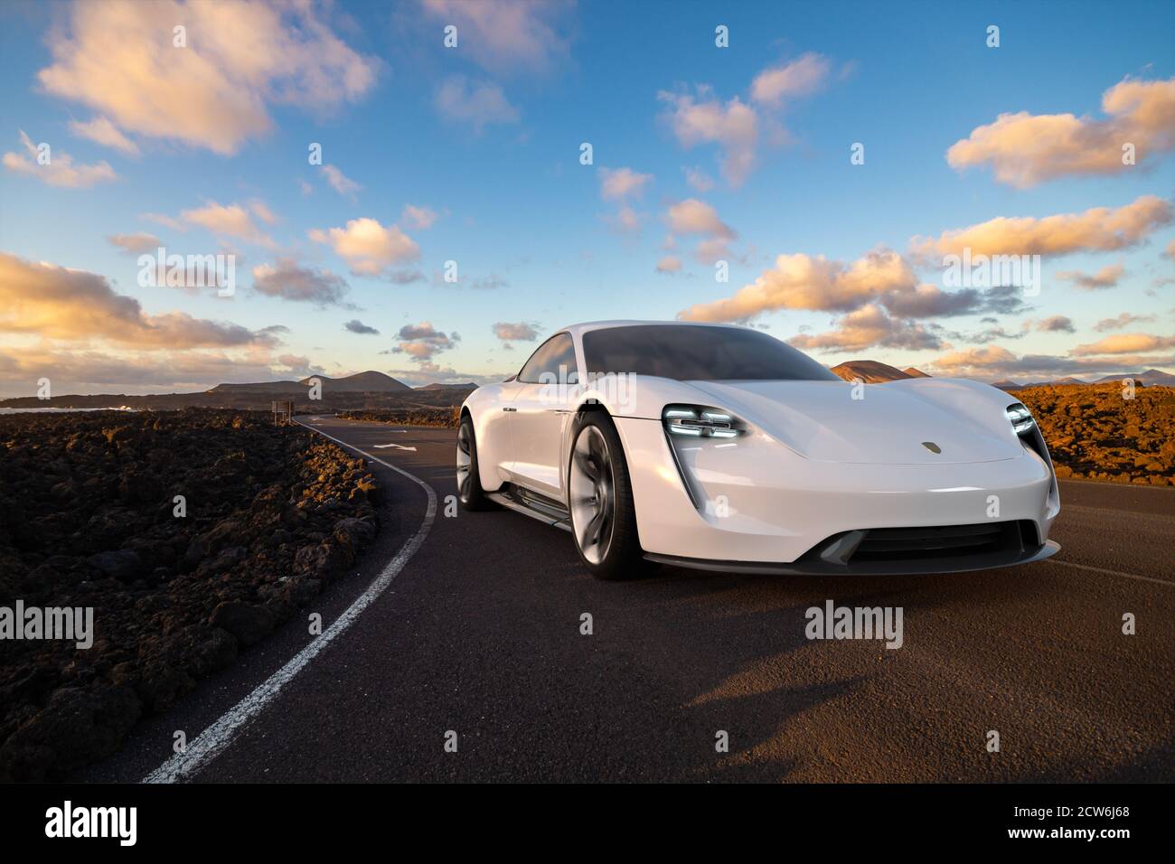 Porsche Mission E electric concept car Stock Photo - Alamy