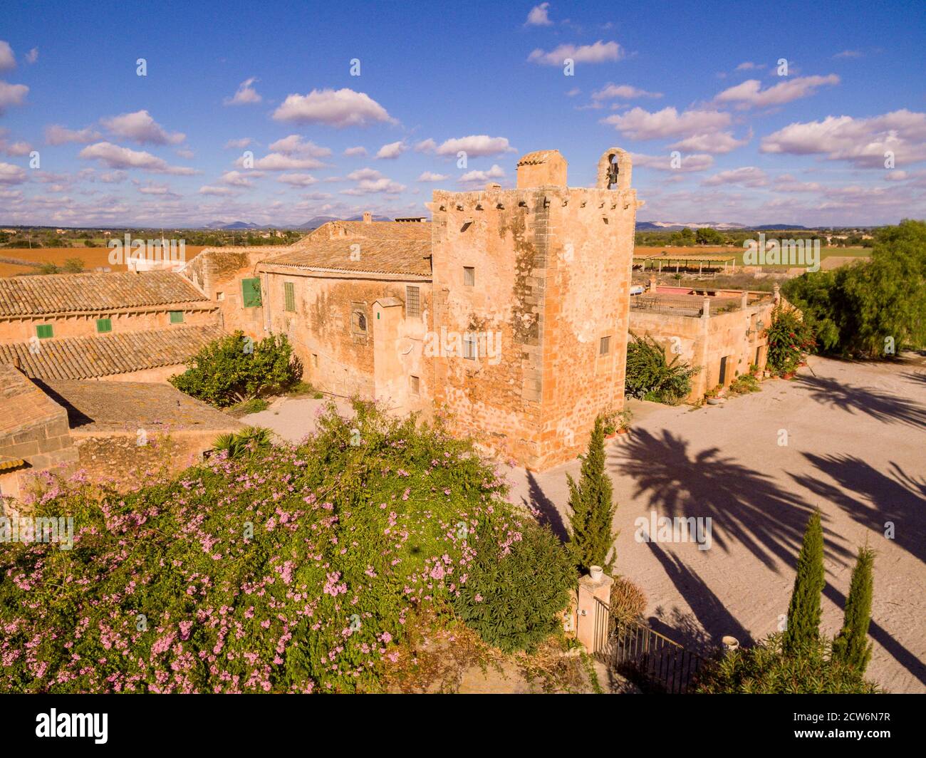 Son Catlar, antigua possessió fortificada, termino de Campos,  Mallorca, balearic islands, Spain Stock Photo