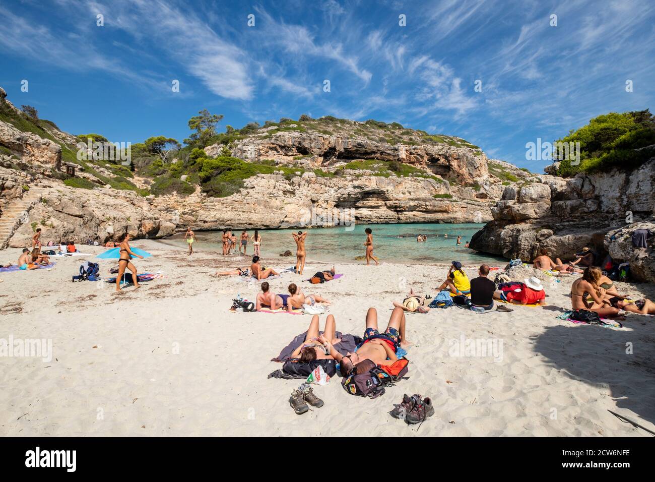 Caló des Marmols, Santany, Mallorca, balearic islands, Spain Stock Photo