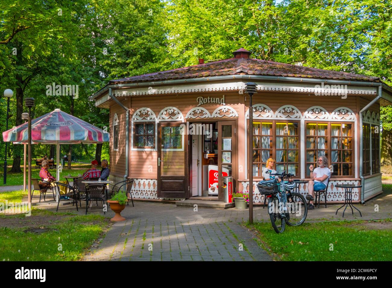 Cafe Rotund, Toomemägi, Toomemäe Park, Tartu, Estonia Stock Photo