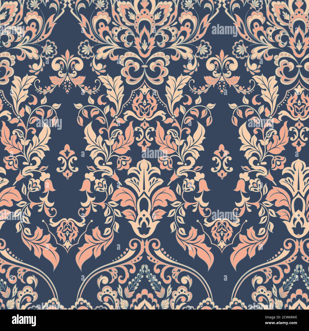 Vector floral wallpaper. Classic Baroque floral ornament. Seamless ...