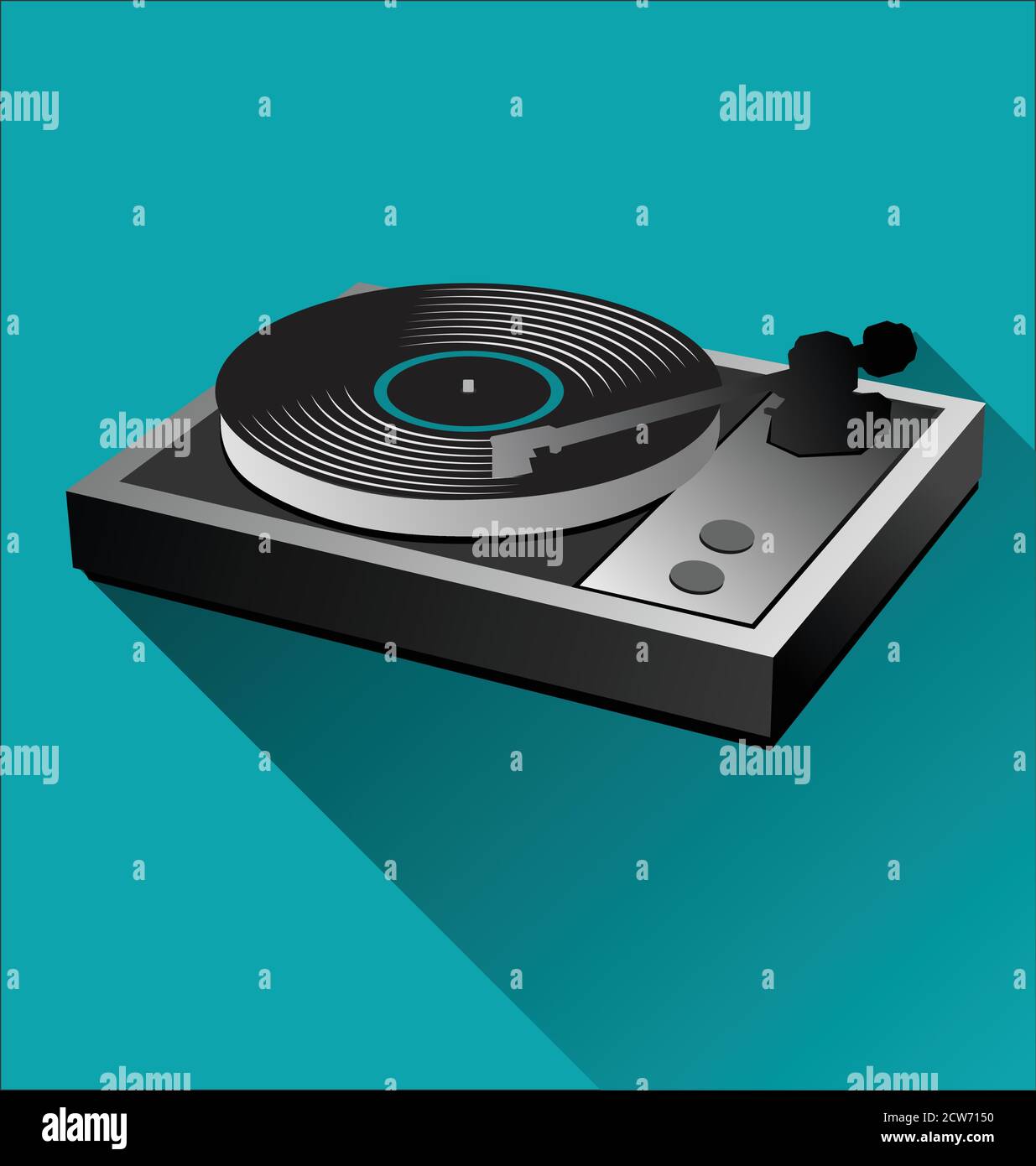 Vinyl record retro banner Stock Vector Image & Art Alamy