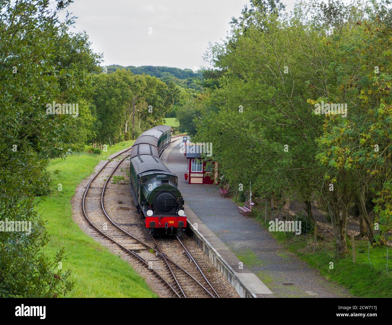 Wootton Station Isle of Wight Steam Railway with Hunslet ‘Austerity