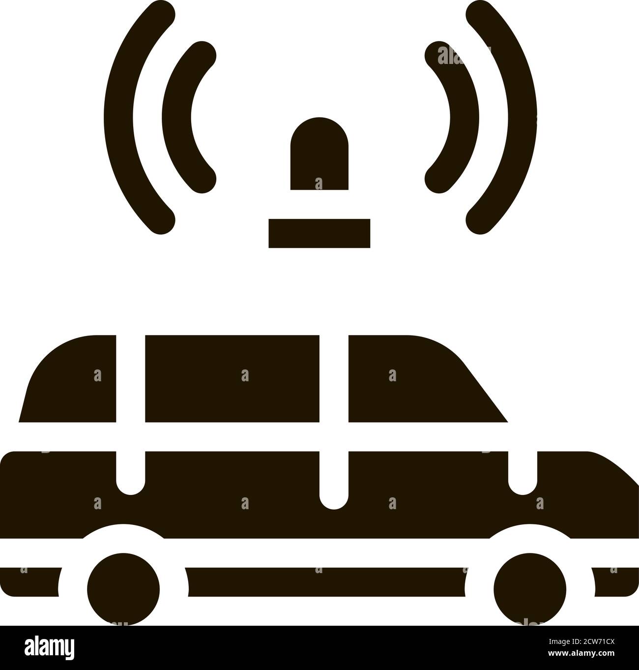 Alarm System Machine Icon Vector Glyph Illustration Stock Vector Image ...