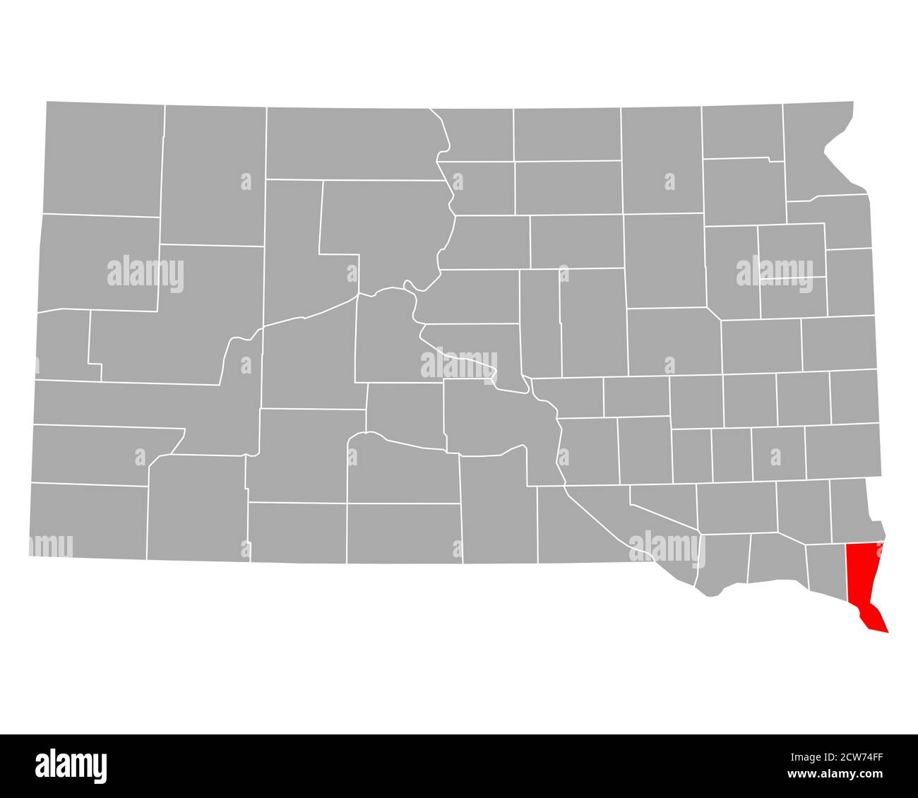 Map of Union in South Dakota Stock Photo Alamy