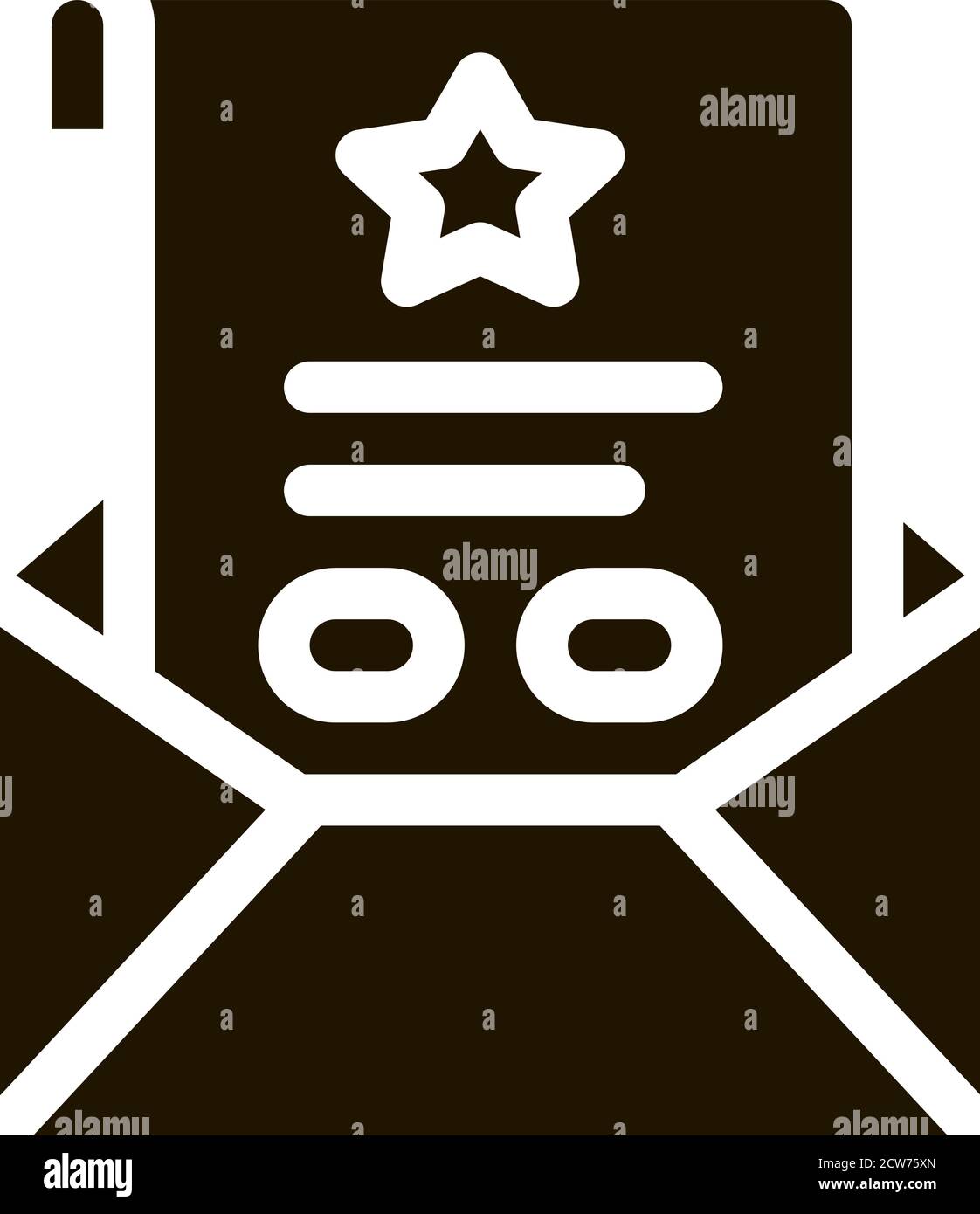 Bonus Sheet Letter Icon Vector Glyph Illustration Stock Vector Image ...