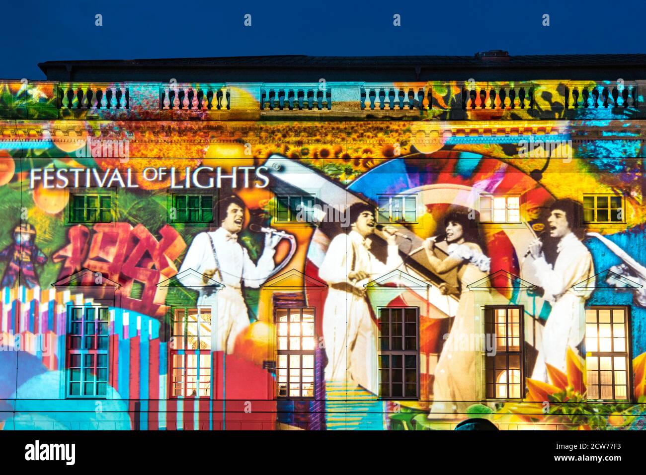 Festival of lights Berlin 2020, Bebelplatz, Staatsoper Unter den Linden, Berlin, Deutschland Stock Photo