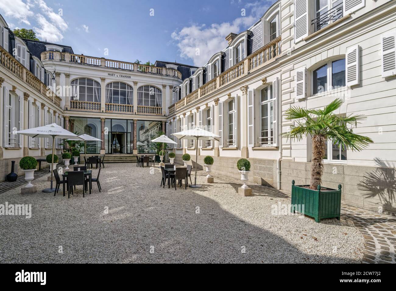 Moet & Chandon Champagner Haus, Avenue de Champagne, Epernay, Champagne, Frankreich Stock Photo