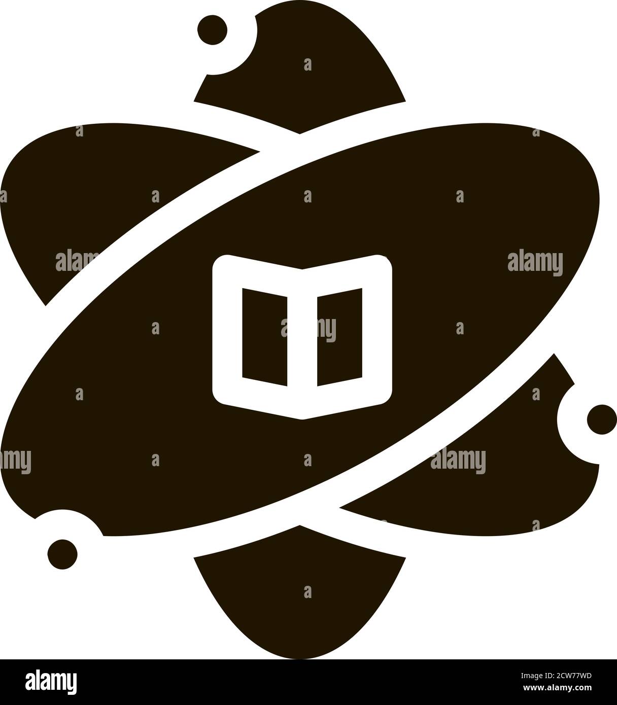 Atom Chemistry Study Icon Vector Glyph Illustration Stock Vector