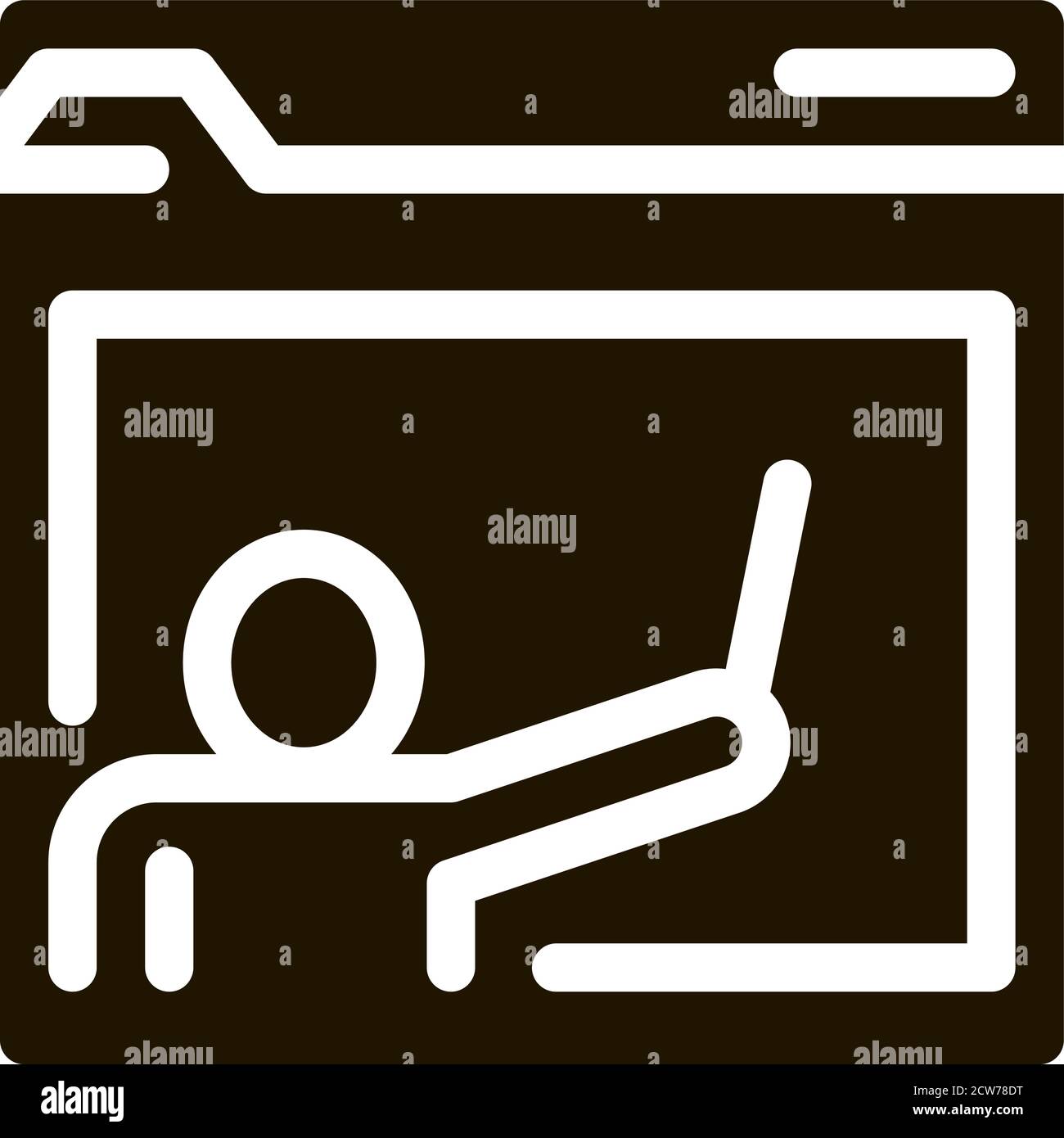 Student Personal Folder Icon Vector Glyph Illustration Stock Vector