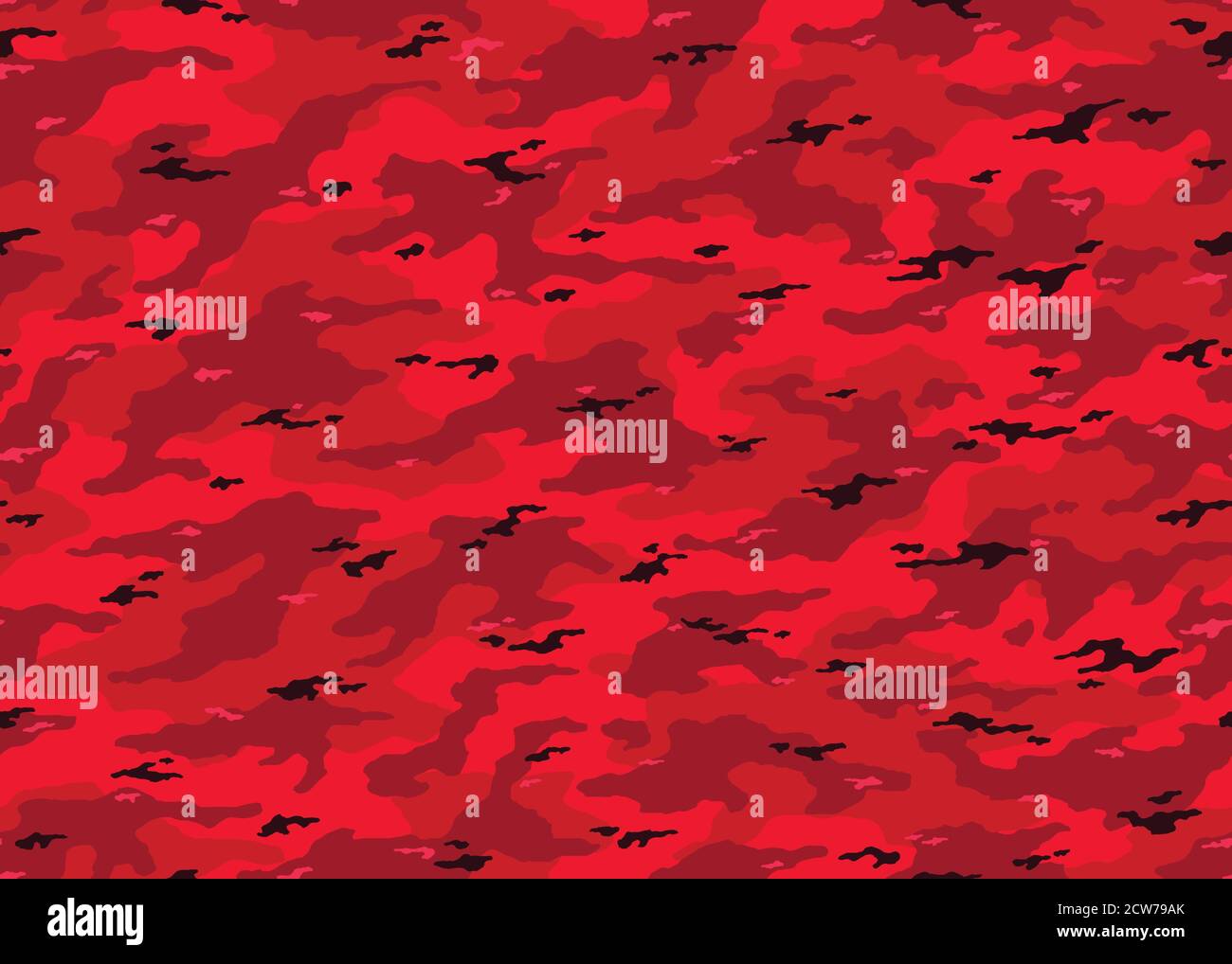 Modern Red camouflage seamless pattern. Camo vector background illustration for web, banner, backdrop or surface design use Stock Vector