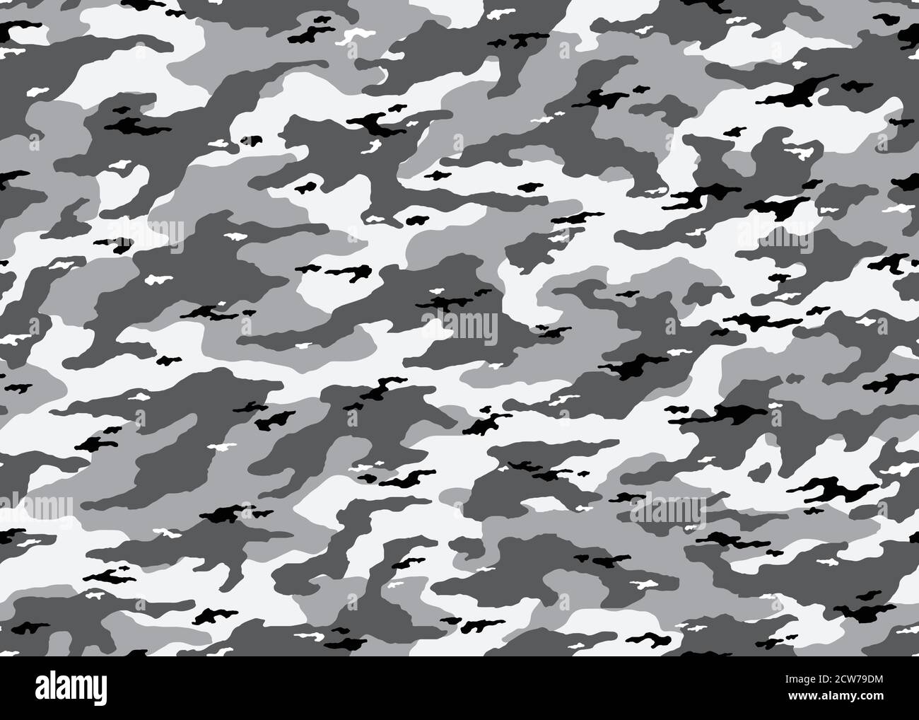 Modern Grey camouflage seamless pattern. Camo vector background