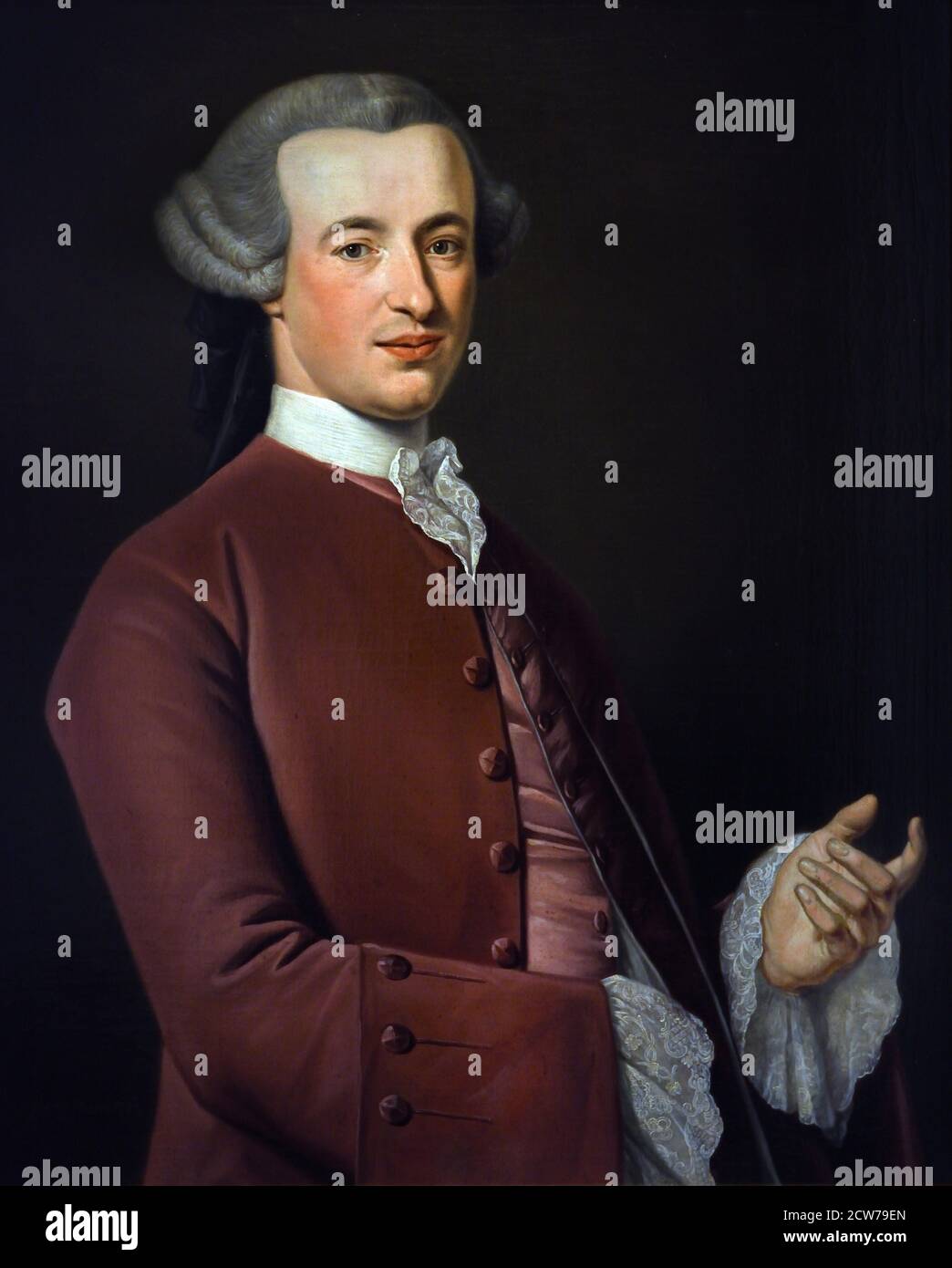 Medical doctor Simon Stinstra (1735-1782) and Anna Braam (1738-1777) called 'the pearl of Harlingen' because of her enormous wealth, painted by Tibout Regters in 1763 The Netherlands, Dutch, Stock Photo