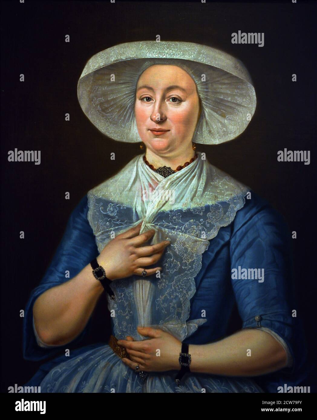 Medical doctor Simon Stinstra (1735-1782) and Anna Braam (1738-1777) called 'the pearl of Harlingen' because of her enormous wealth, painted by Tibout Regters in 1763 The Netherlands, Dutch, Stock Photo