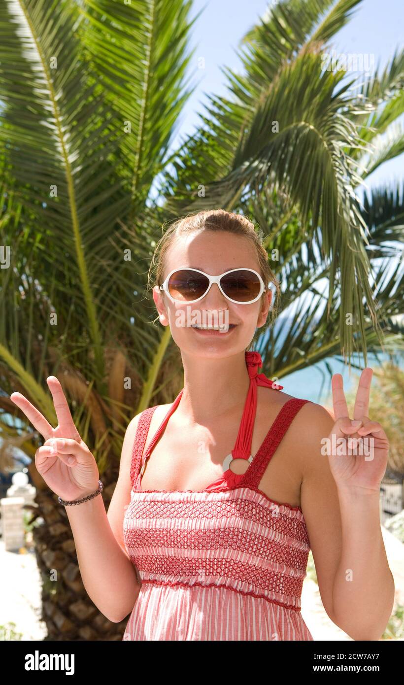 Happy cute young woman hi-res stock photography and images - Alamy