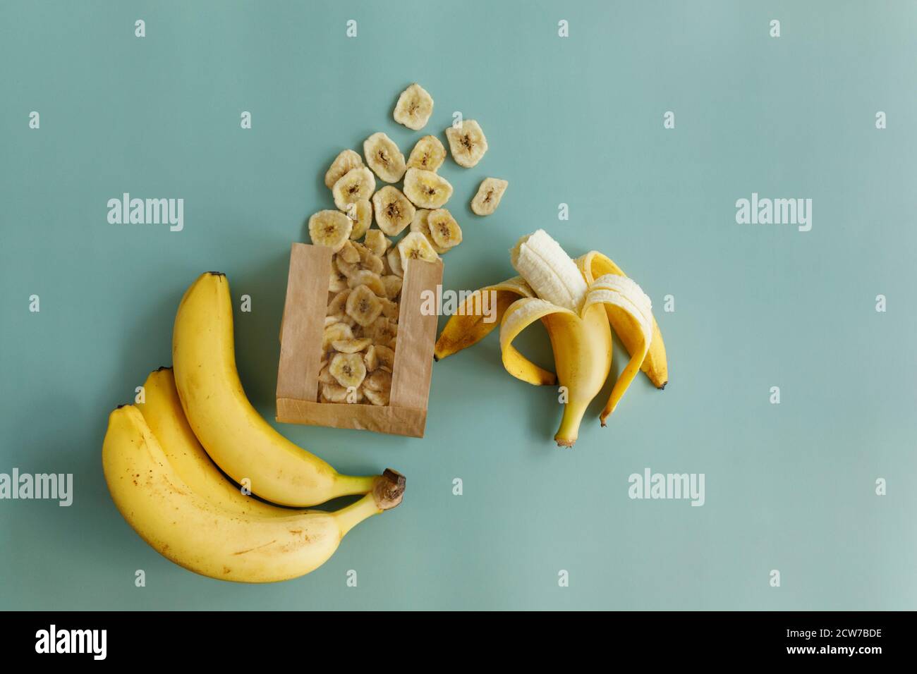 Banana fruit chips. Vegan dessert, sweets for children Stock Photo Alamy