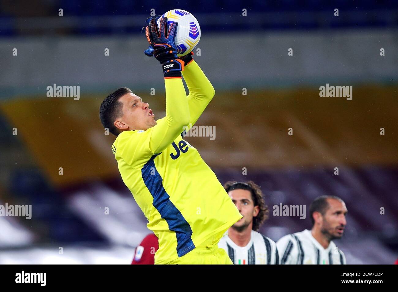 Juventus' goalkeeper Wojciech Szczesny during the Italian championship Serie A football match between AS Roma and Juventus FC on September 27, 2020 at Stock Photo