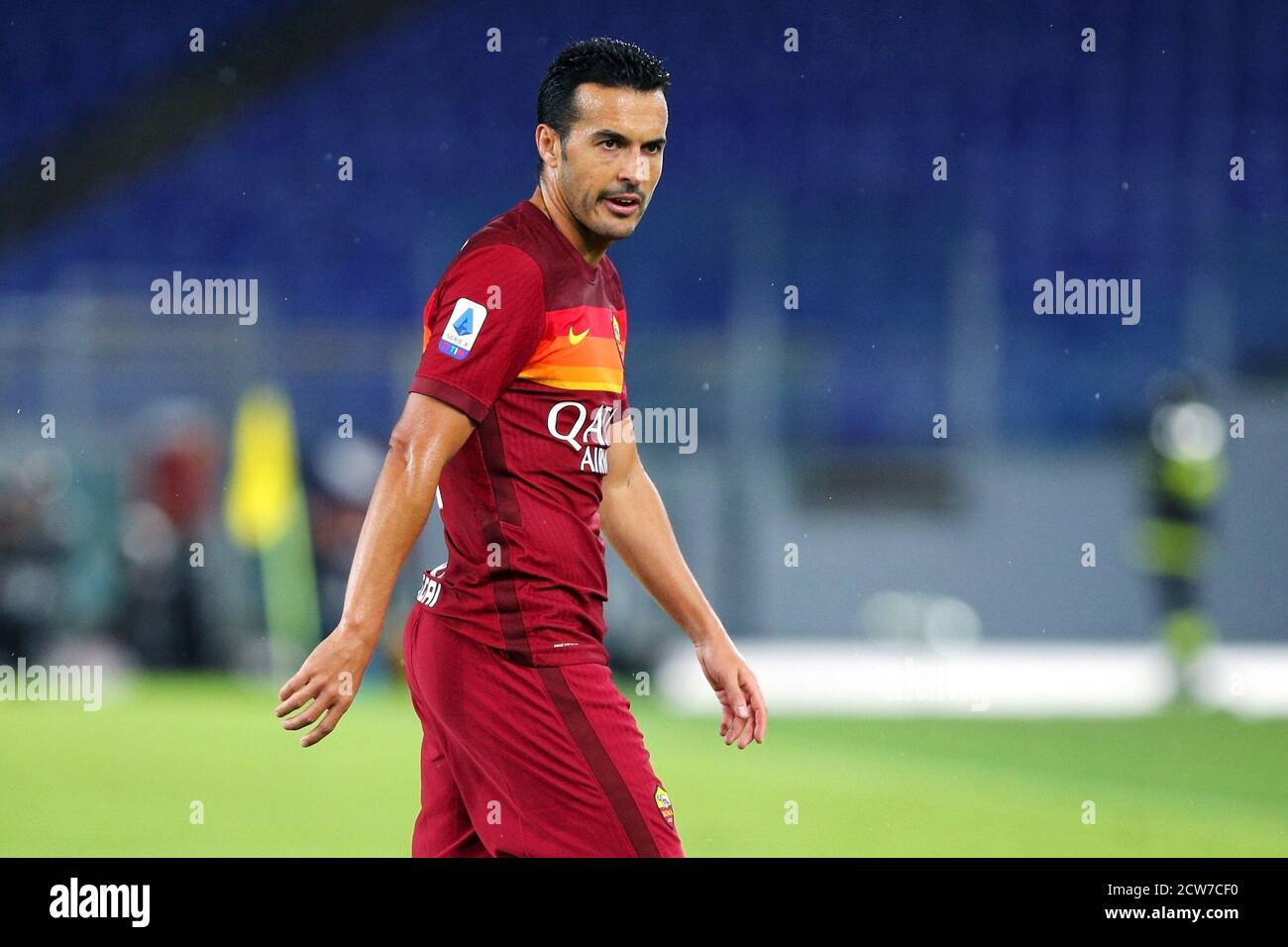 Pedro Roma Pedro of Roma reacts during the Italian championship Serie A football ...