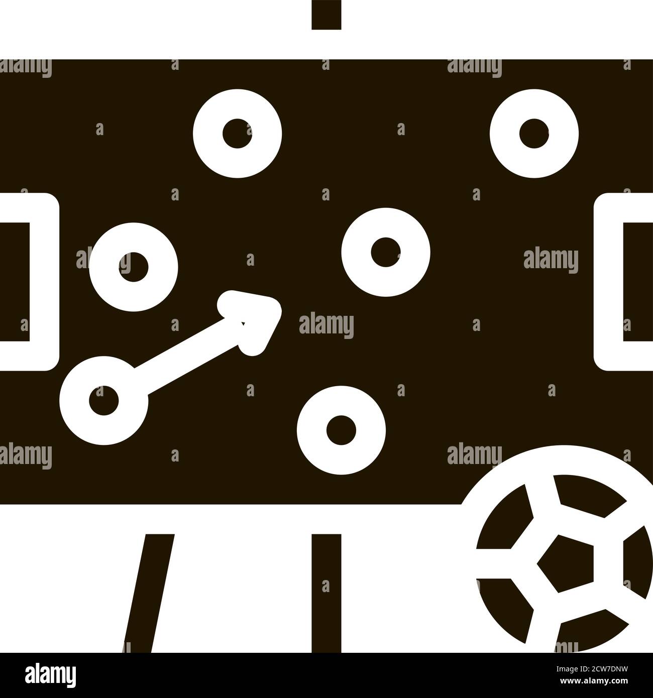 Soccer Strategy On Desk Icon Illustration Stock Vector Image & Art - Alamy