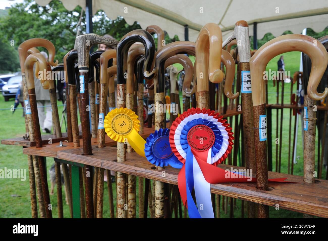 Shephard crook competition English countryside craft Stock Photo