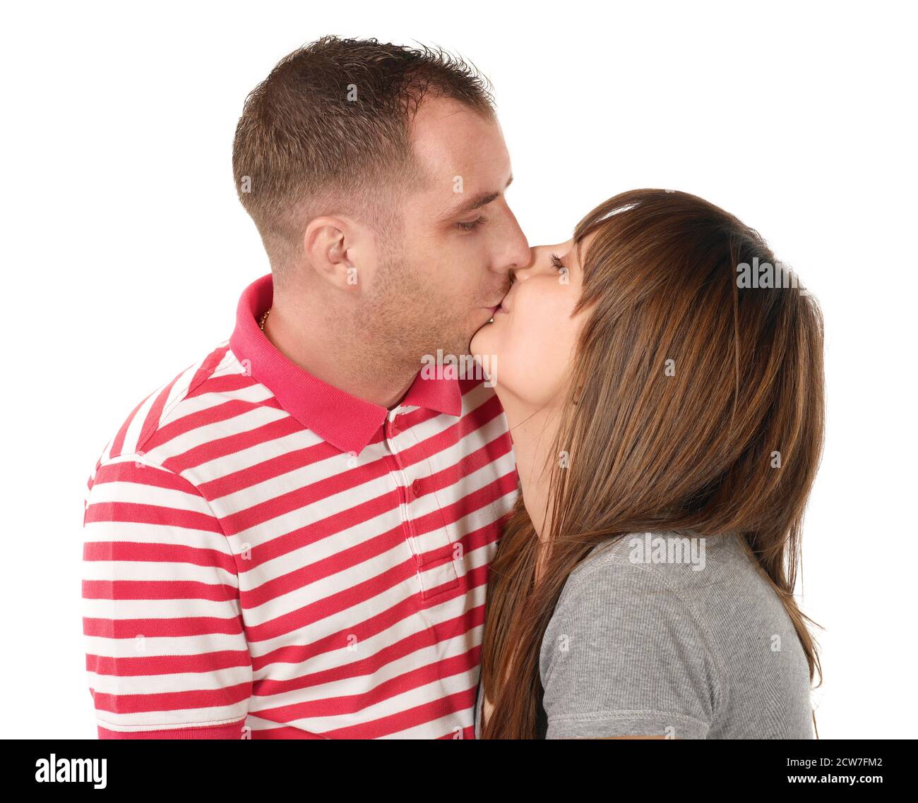 Mid-aged couple isolated Stock Photo