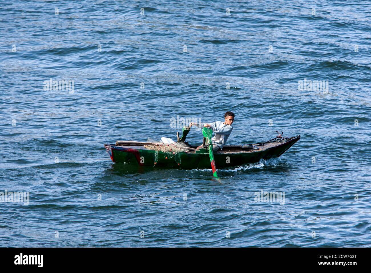 Egyptian boy boat hi-res stock photography and images - Alamy