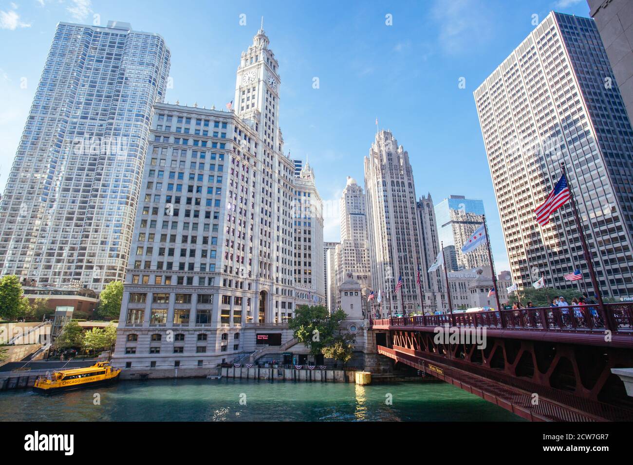 DuSable Bridge in Chicago in USA Stock Photo Alamy