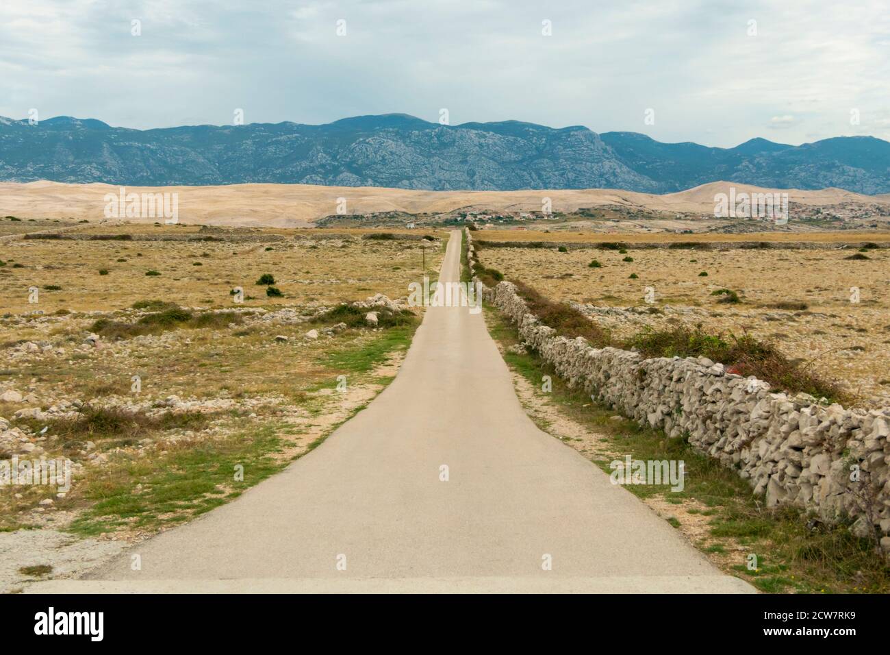 Velebit Mountain Range, Dinaric Alps, Croatia seen from island Pag Stock Photo