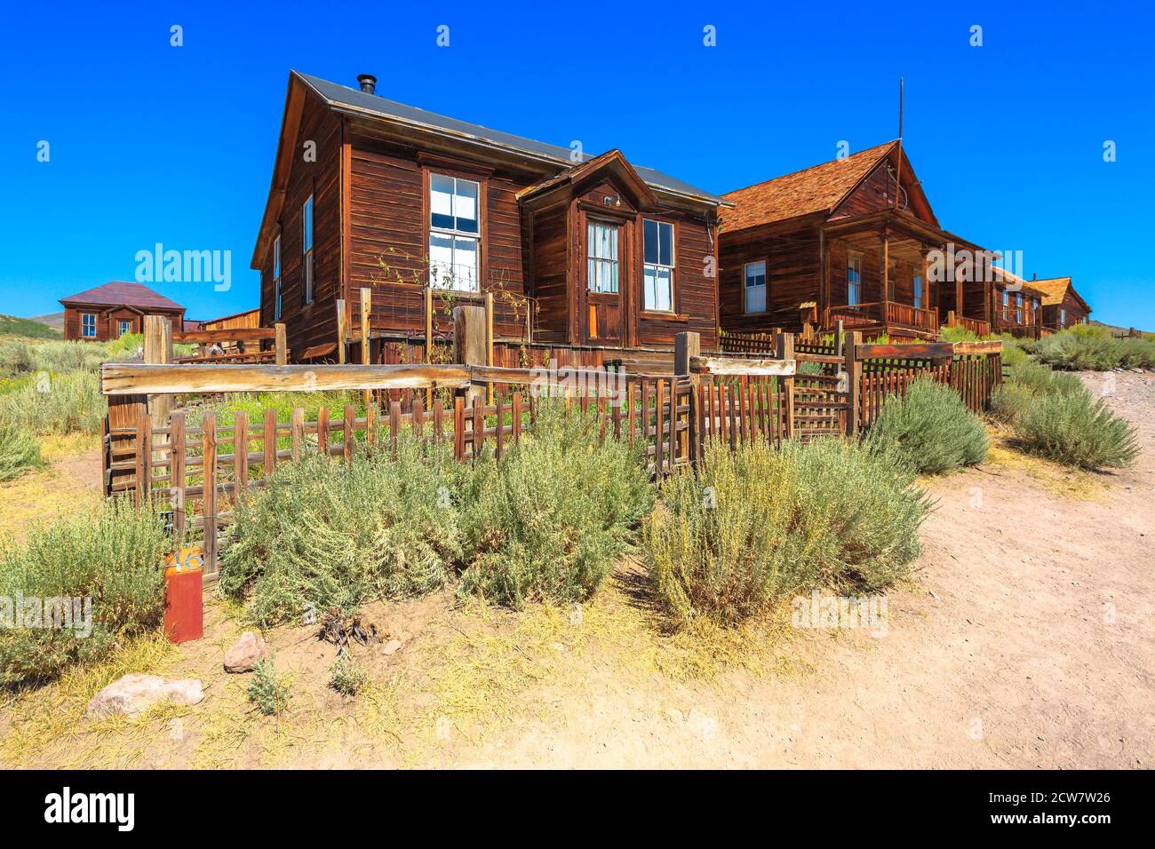 Donnelly big colonial house of wood of the 1800s, in Bodie state