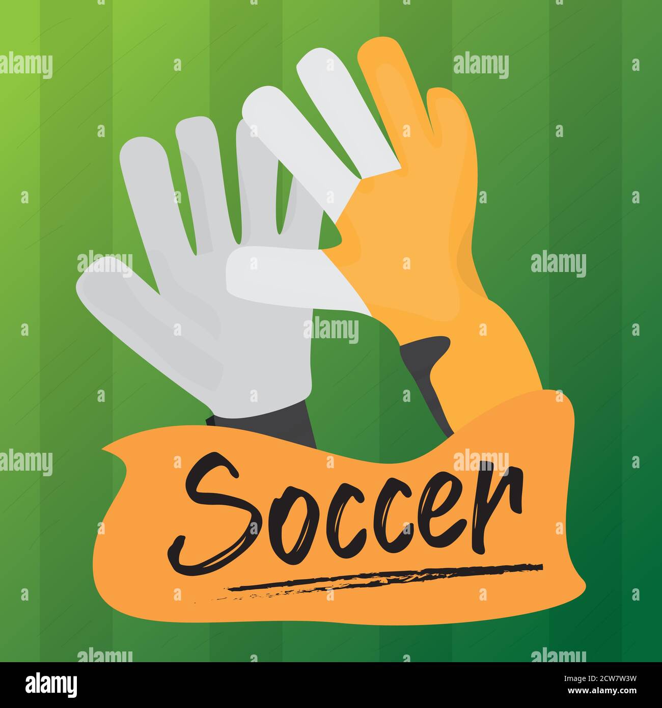 Soccer goalkeeper gloves. Soccer uniform Vector illustration Stock Vector Image & Art Alamy