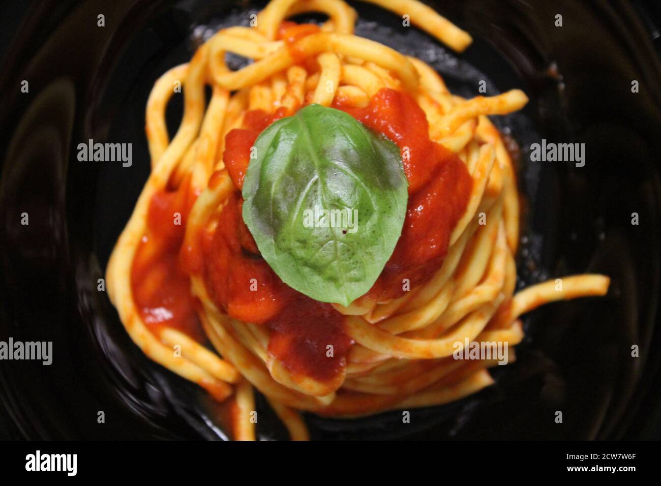 Typical Italian Spaghetti alla Chitarra Stock Photo