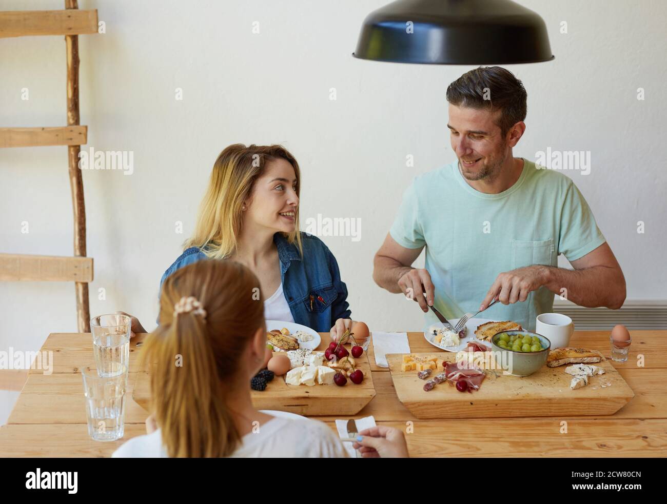 Breakfast with your best friends Stock Photo