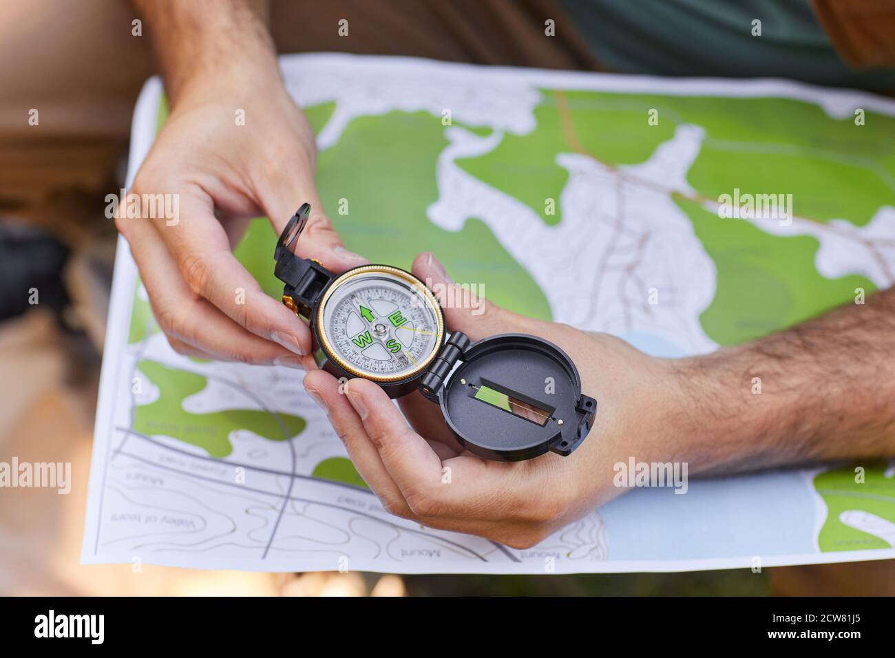 Orienteering compass map hires stock photography and images Alamy