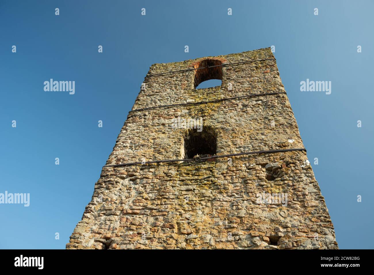 Stolpie, Lubelskie, Poland - February 17, 2019: Medieval tower in Stolpie Stock Photo