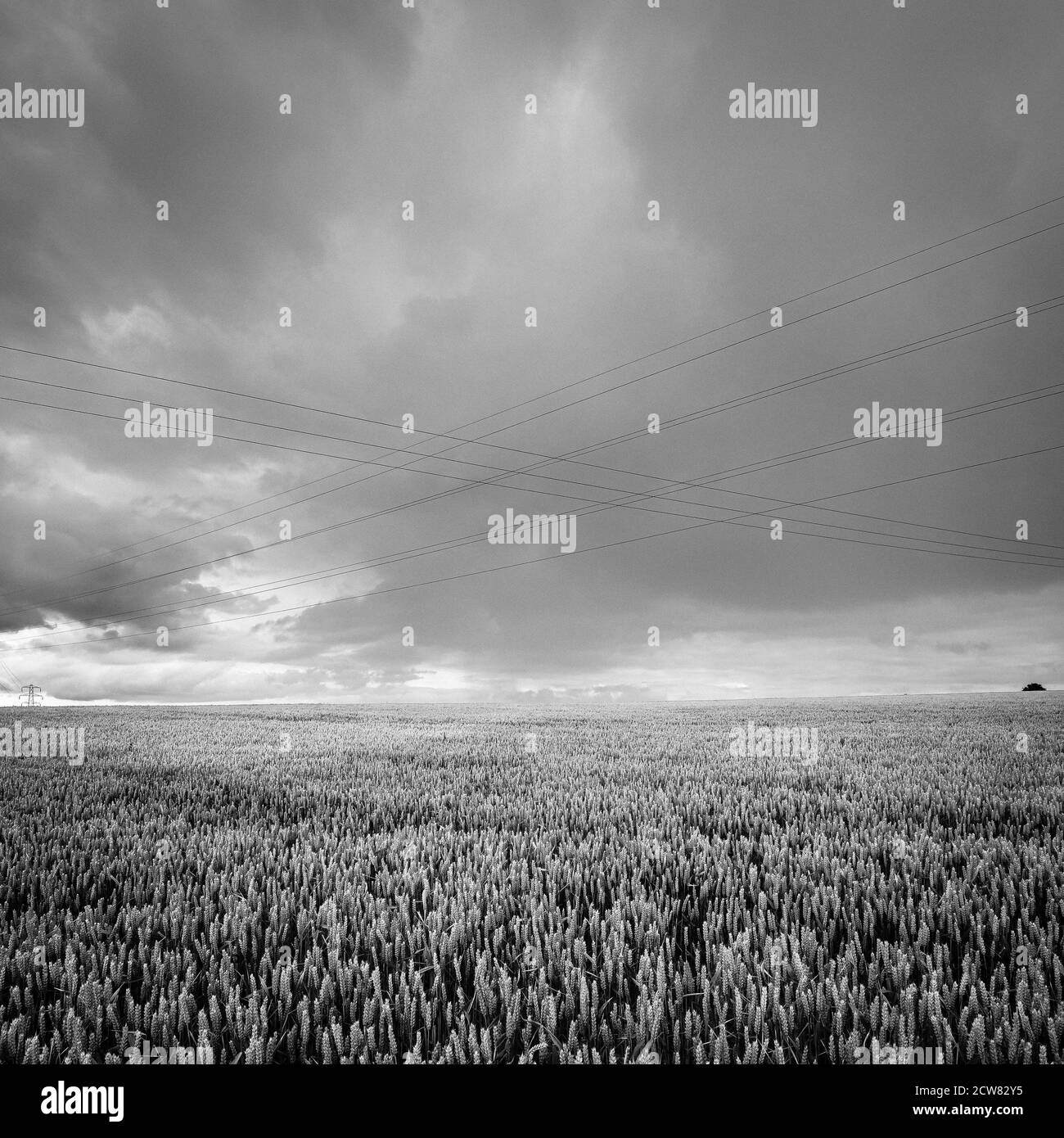 Storm clouds over suffolk Black and White Stock Photos & Images - Alamy