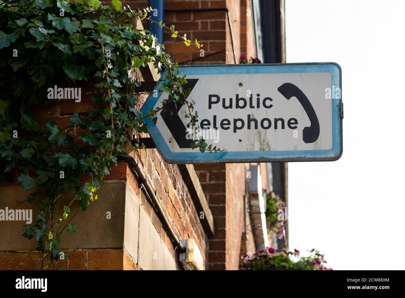 Public Telephone sign, England, UK Stock Photo Alamy