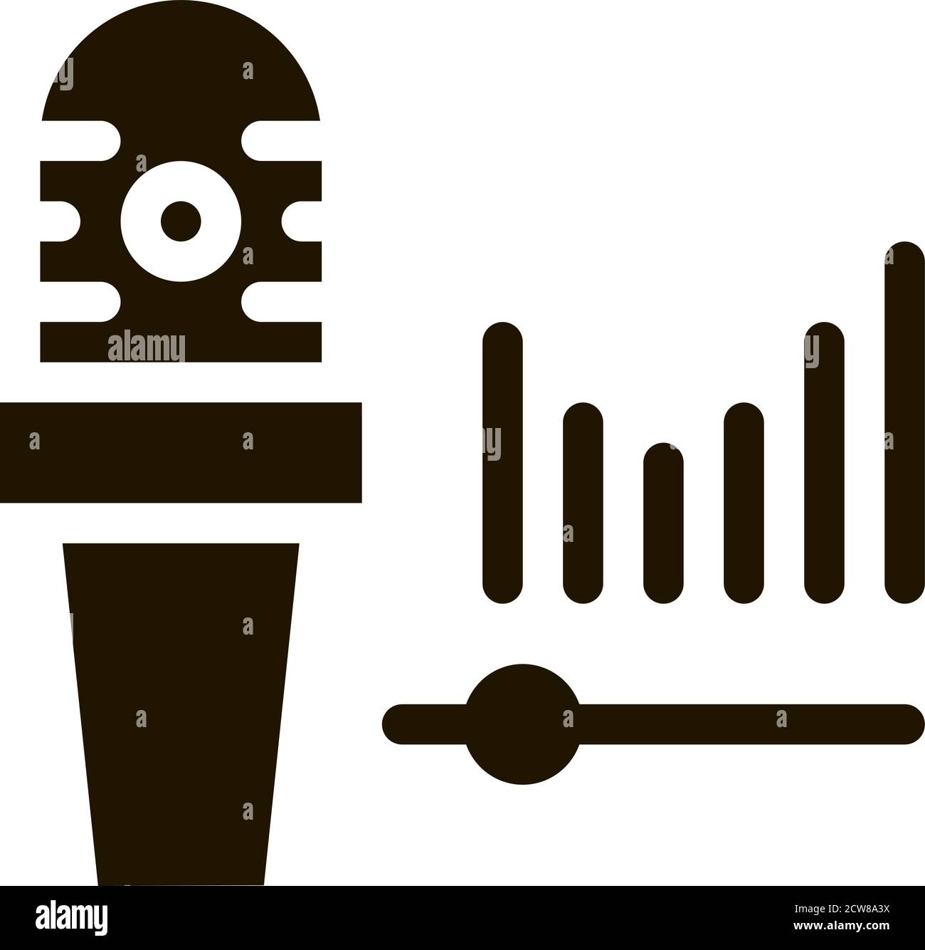 Microphone Audio Waves Icon Illustration Stock Vector Image & Art Alamy