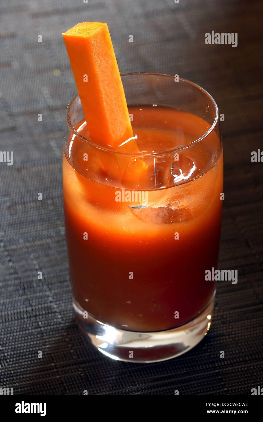 Bloody Mary, classic drink with vodka, tomato juice, Worcestershire