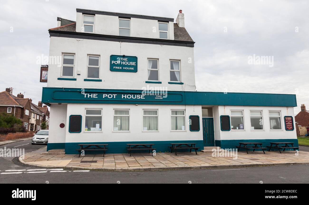 The Pot House pub at the Headland,Old Hartlepool,England,UK Stock Photo