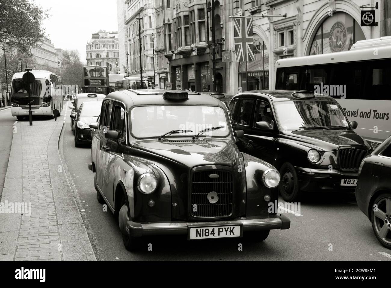 London, UK - May 6, 2012: FX4, London Taxi, also called hackney ...