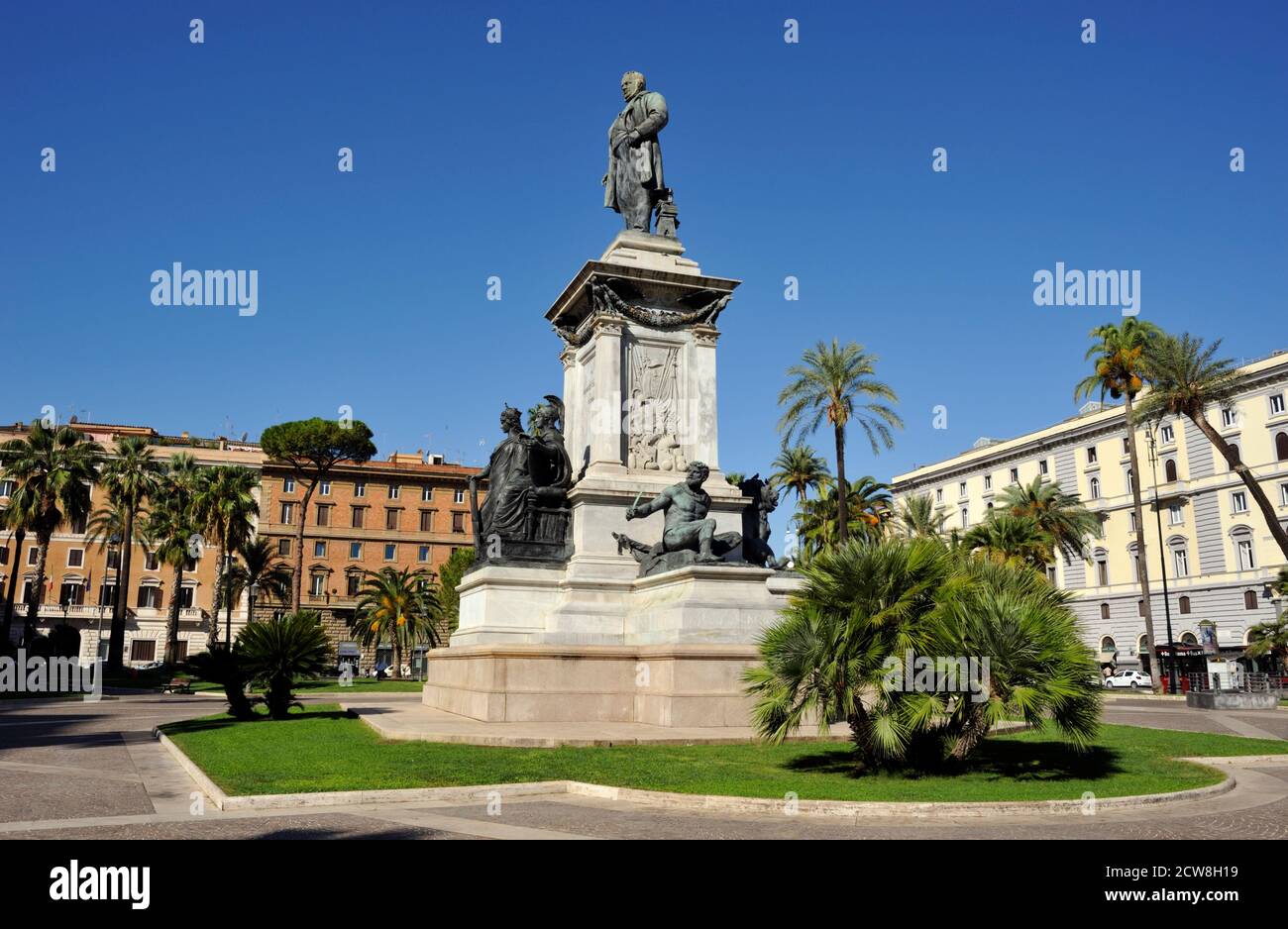 Cavour monument, Piazza Cavour, Rome, Italy Stock Photo