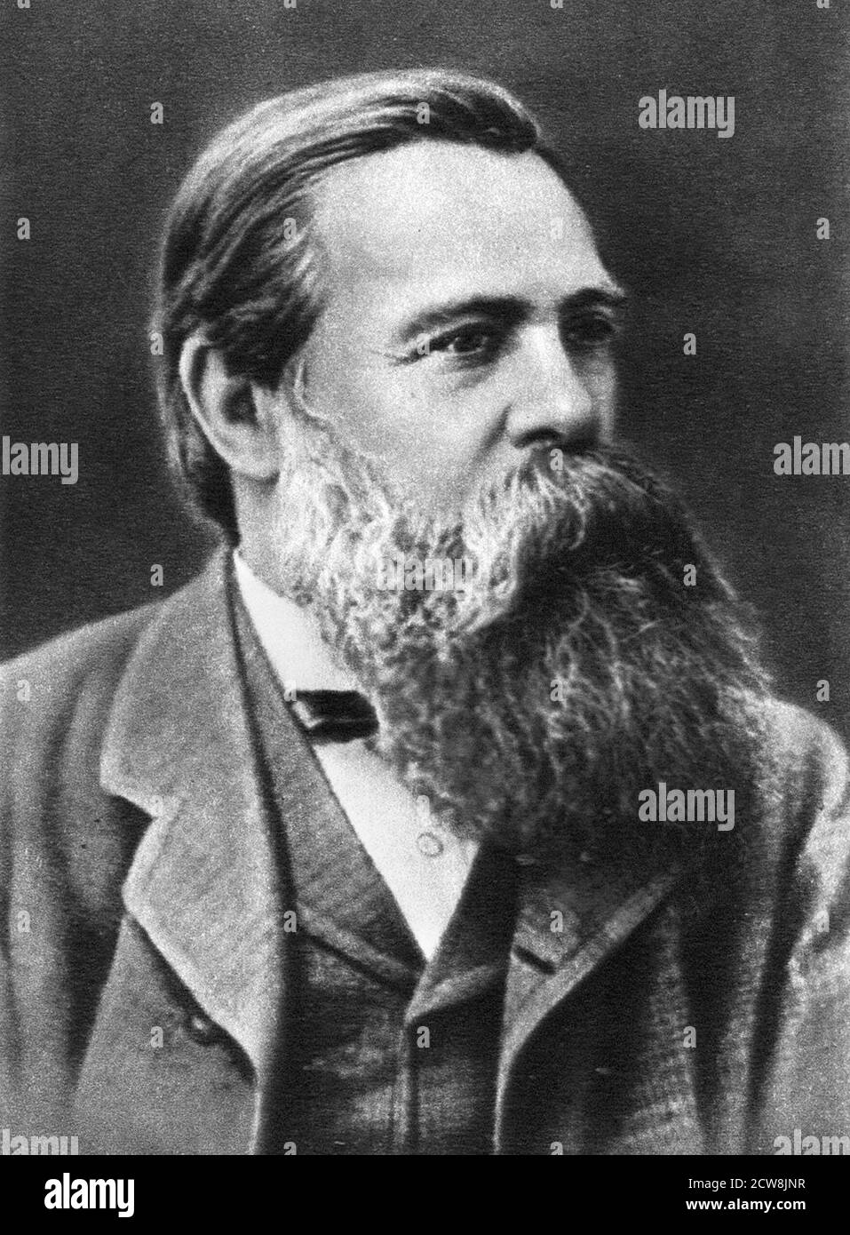 Friedrich Engels. Portrait of the German socialist philosopher, Friedrich (or Frederick) Engels (1820-1895), Stock Photo