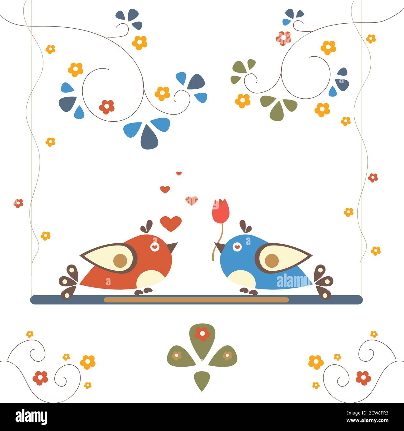 Two sparrow Stock Vector Images - Alamy